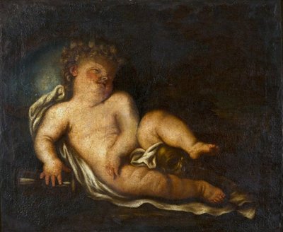 Infanzia con attributi di vita e morte da Elisabetta Sirani